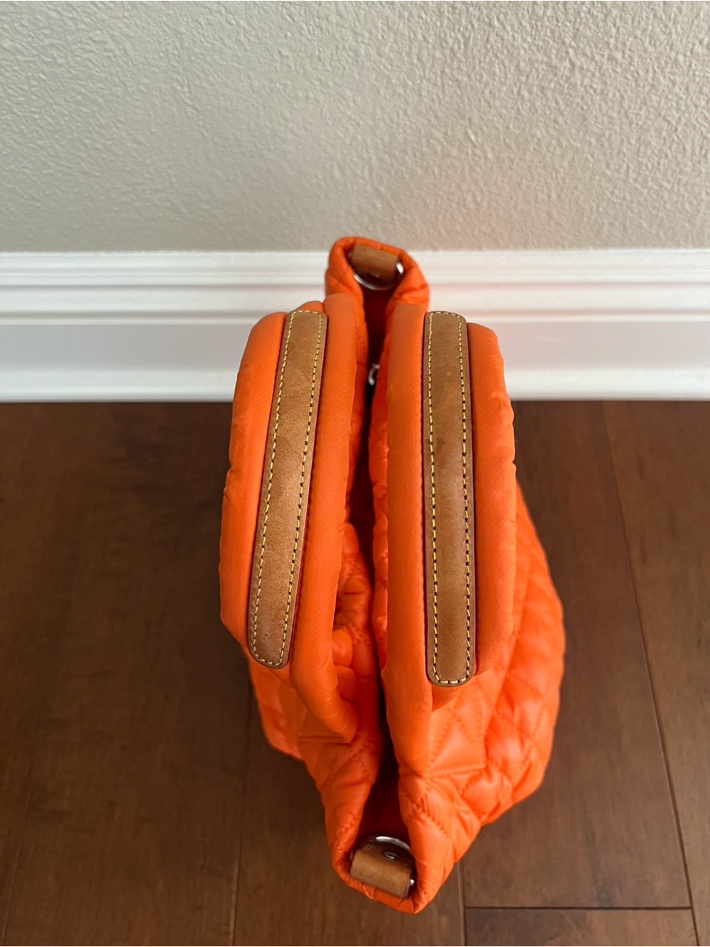 MZ Wallace Orange Mini Metro Tote Deluxe - Picture 8 of 8